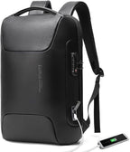 BANGE Genuine Leather Laptop Backpack Fits 15.6 Inch, Anti Theft Business Back by BANGE