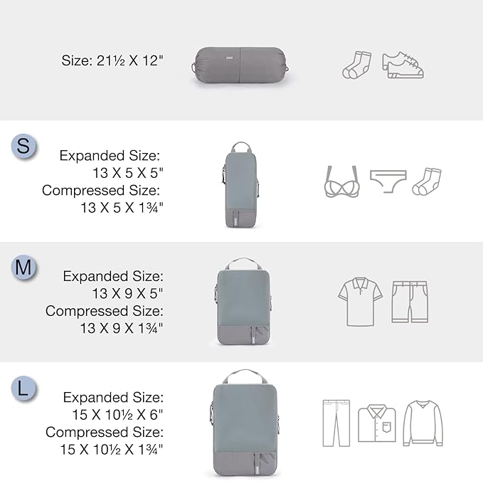 BAGSMART 6 Set Compression Packing Cubes - Image 2