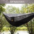 Camping Hammock with Mosquito Net (Black&grey / X-Large)