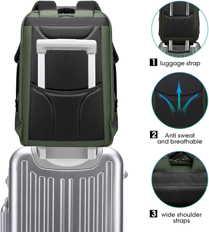 BANGE Anti-Theft Backpack, Tech Backpacks, 17 Inch Laptop Backpack - Image 7