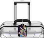 Cat Leather Luggage Tag with Stainless Steel Ring, Fun Name Id Card Cover - Image 5