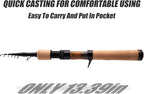 PURELURE Telescopic Fishing Rod Ultralight or Light, Carbon Fiber Rod Spinning - Image 6