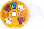 INVODA Weekly Pill Organizer 7 Compartment Rotating Pill Box - Image 6
