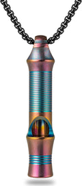 TISUR Titanium Emergency Whistle, EDC Safety Whistles Necklace Loud up to 120db by TISUR