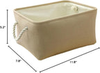 TheWarmHome Decorative Basket Rectangular Small Storage Basket Fabric Storage - Image 10