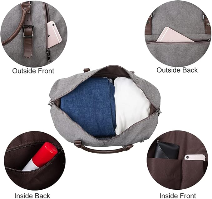 Weekender Overnight Bag Carry On Bag Travel Bag - Image 3