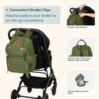 BabbleRoo Extra Large Diaper Bag Backpack, Expandable Baby Bag - Image 6