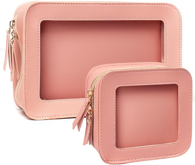 2 Pcs Clear Makup Bag Set by FFpaw