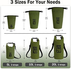 Dry Bag Waterproof Backpack 5L/10L/20L/30L Roll Top Waterproof Bag, Floating - Image 2