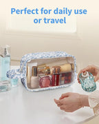 Narwey Clear Toiletry Bags for Traveling Women Men, Make Up Organizer, Skincare - Image 7