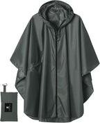 SaphiRose Unisex Rain Poncho Raincoat Hooded by SaphiRose
