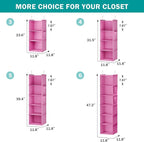 YOUDENOVA Hanging Closet Organizer, 4-Shelf Closet Hanging Storage Shelves - Image 5