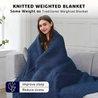 Knitted Weighted Blanket (29-denim Blue / 50" x 60" | 10lbs)