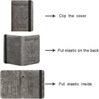 Passport Holder Cover Wallet Travel Essentials RFID Blocking Leather Card Case - Image 5