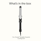 Conair Instant Heat 1-Inch Curling Iron, 1-Inch Barrel Produces Classic Curls, Hair Curler for Short, Medium, and Long Hair, 25 Heat Setting Hair Curling Iron, Black