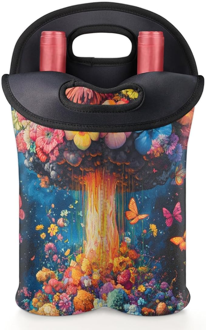 Neoprene Wine Tote, Bottle Carrier Gag Insulating Neoprene Thicker, Insulated - Image 5