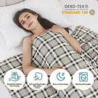 Weighted Blanket (16-white Checkered Pattern / 60" x 80" | 15lbs)