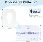 4 Pack Disposable Toilet Seat Covers Flushable Paper Toilet Seat Cover - Image 2