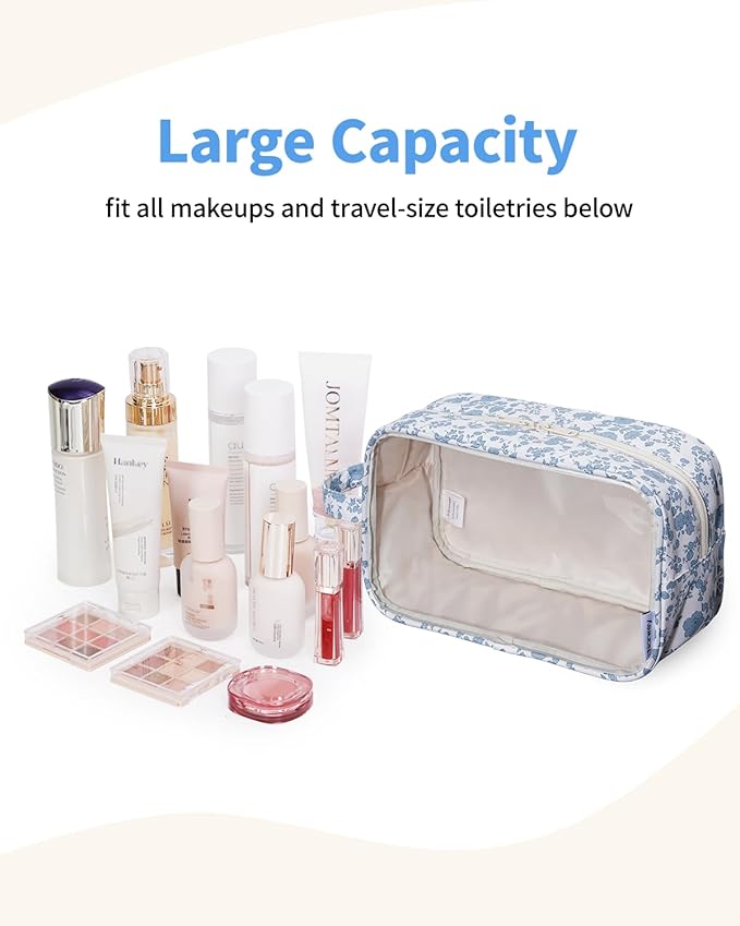 Narwey Clear Toiletry Bags for Traveling Women Men, Make Up Organizer, Skincare - Image 2