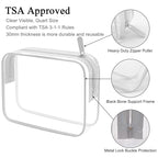 Lermende 2pcs Clear Toiletry Bag TSA Approved Travel Bag, Carry On - Image 4