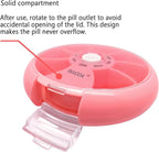 INVODA Weekly Pill Organizer 7 Compartment Rotating Pill Box - Image 4
