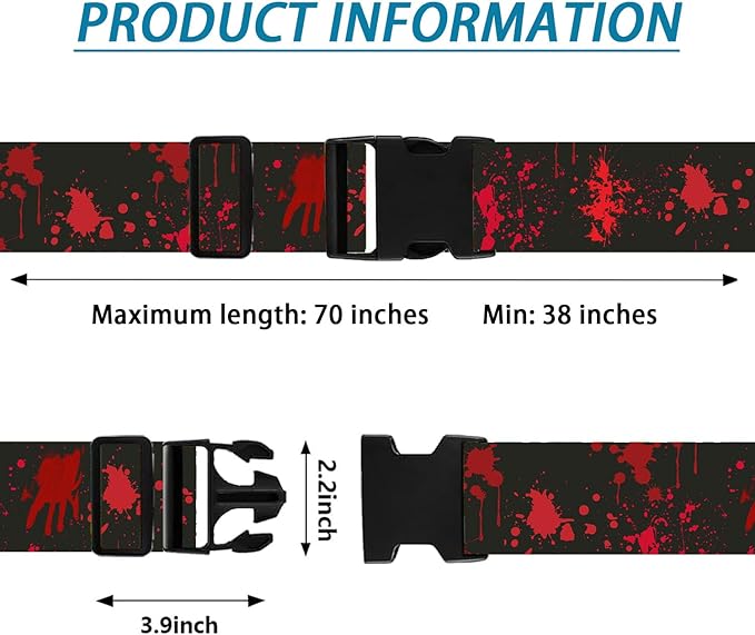 Horror Luggage Straps for Suitcases TSA Approved, Luggage Identifiers for - Image 2