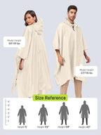 SaphiRose Hooded Rain Poncho Waterproof Raincoat Jacket - Image 2