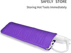 Silicone Heat Resistant Travel Pouch for Straightener, Curling Iron, Flat Iron, Waving Iron and Hot Hair Styling Tools (Purple) 1 Pack