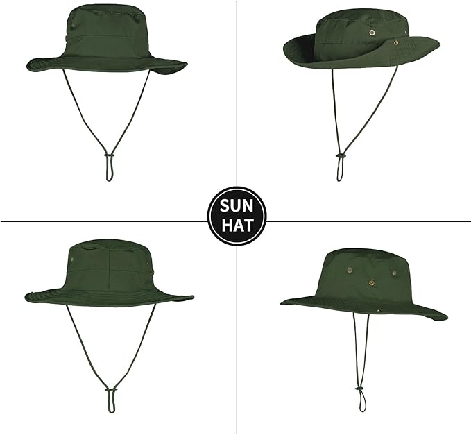 Sun Hats for Men Women Boonie Hat Foldable Fishing Hat UPF 50+ Bucket Hat for - Image 4