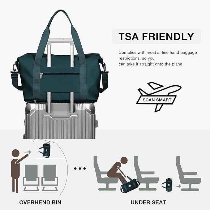 Travel Duffel Bag, Sports Tote Gym Bag, Shoulder Weekender Overnight Bag - Image 4