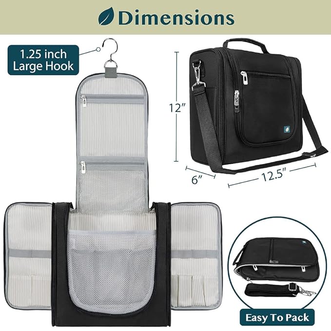 PAVILIA Extra Large Toiletry Bag Travel Bag - Image 2
