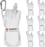 1L Hiking Collapsible Water Bottles, 33OZ BPA-Free Plastic Flasks, Reusable by VANPET