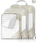 Compression Packing Cubes 3 Set, Compressible Space-Saving Packing Cubes by NICOSHOW