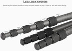 Leofoto Professional Camera Tripod, 63.7" Compact Carbon Fiber Tripod - Image 8