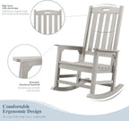Psilvam Oversized Outdoor Rocking Chair Set of 2, Porch Rocker - Image 6