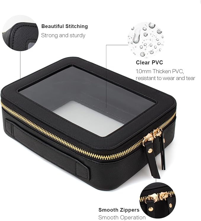 Travel Clear Makeup Bag Set, TSA Approved Cosmetic Bag Case - Image 5