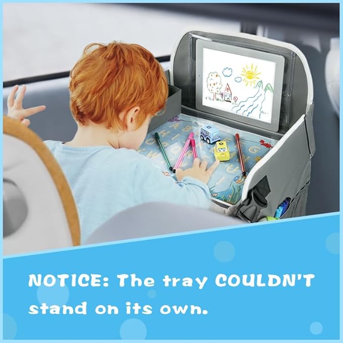MENZOKE Kids Travel Tray for Boys or Girls, Travel Tray for Kids Car Seat - Image 7
