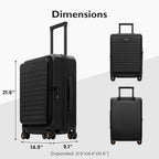 LEVEL8 Top Opening Carry on Luggage Expandable, Large Suitcases - Image 8
