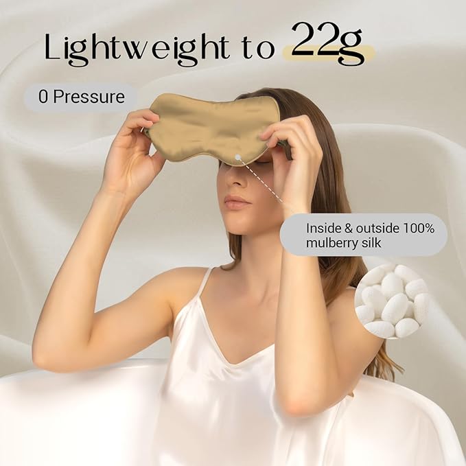 ZIMASILK Adjustable 100% 22 Momme Mulberry Silk Sleep Mask - Image 2