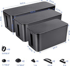 Chouky Cable Organizer Box Set of Three, Power Cover Cord Holder Surge Protector - Image 2