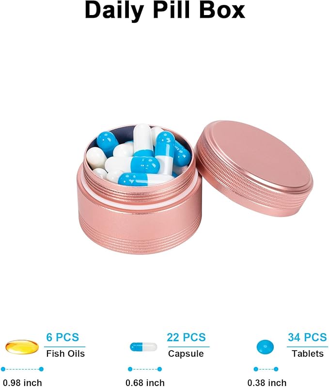 Small Metal Pill Box Pill Container - Image 3