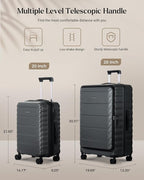 Luggage Sets 2 Pieces, 20/28 Inch PC Hardshell Suitcase - Image 9