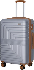 Romswi Expandable 24" Checked Luggage, Medium Hardshell Suitcase by Romswi