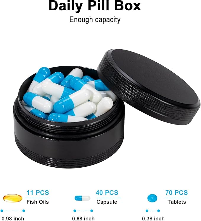 Portable Pill Box Metal Pill Case - Image 3