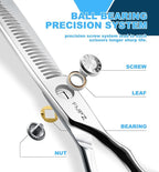 Professional Hair Thinning Shears Hair Cutting Texturizing Teeth Scissors - 6" Right Hand HIGH-END Extremely Sharp Scissors 440C Stainless Steel for Salon Home Stylists