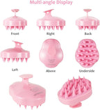 URTHEONE Soft Silicone Hair Scalp Massager Shampoo Brush for Wet Dry Oily Curly Straight Thick Thin Rough Long Short Natural Men Women Kids Pets Hair Care Tools（Pink