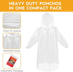 Bruvoalon 6 & 20 Pack Disposable Rain Ponchos - Image 2