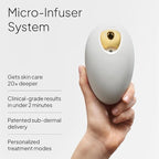 Droplette Ultra Starter Set – Patented Micro-Infuser Skincare Device with Collagen Hydrofiller Capsules for Hydration & Plumping – Dove Grey Device with 28 Single-Use Capsules