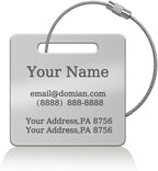 （2-Pack） Stainless Steel Custom Luggage Tags by Unknown
