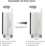 Hanke Hardside Expandable Checked Luggage, 24 Inch Top Opening Trunk Luggages - Image 2